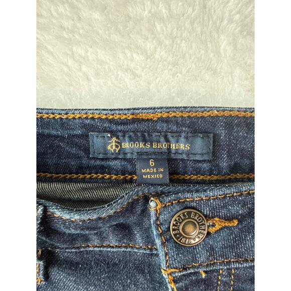 Brooks Brothers Straight Fit Jeans Womens Size 6 Dark Rinse Cotton Denim - Picture 2 of 10